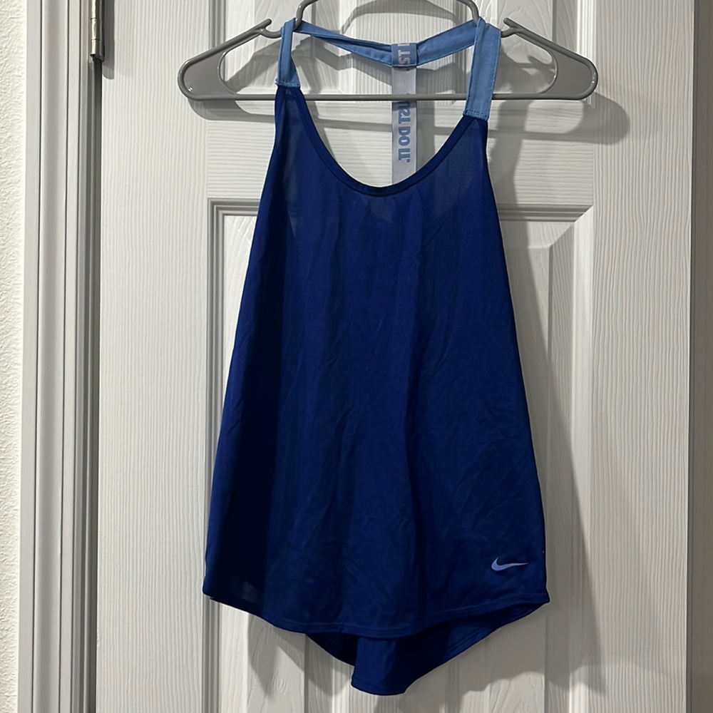 Nike blue dri fit tank top size small